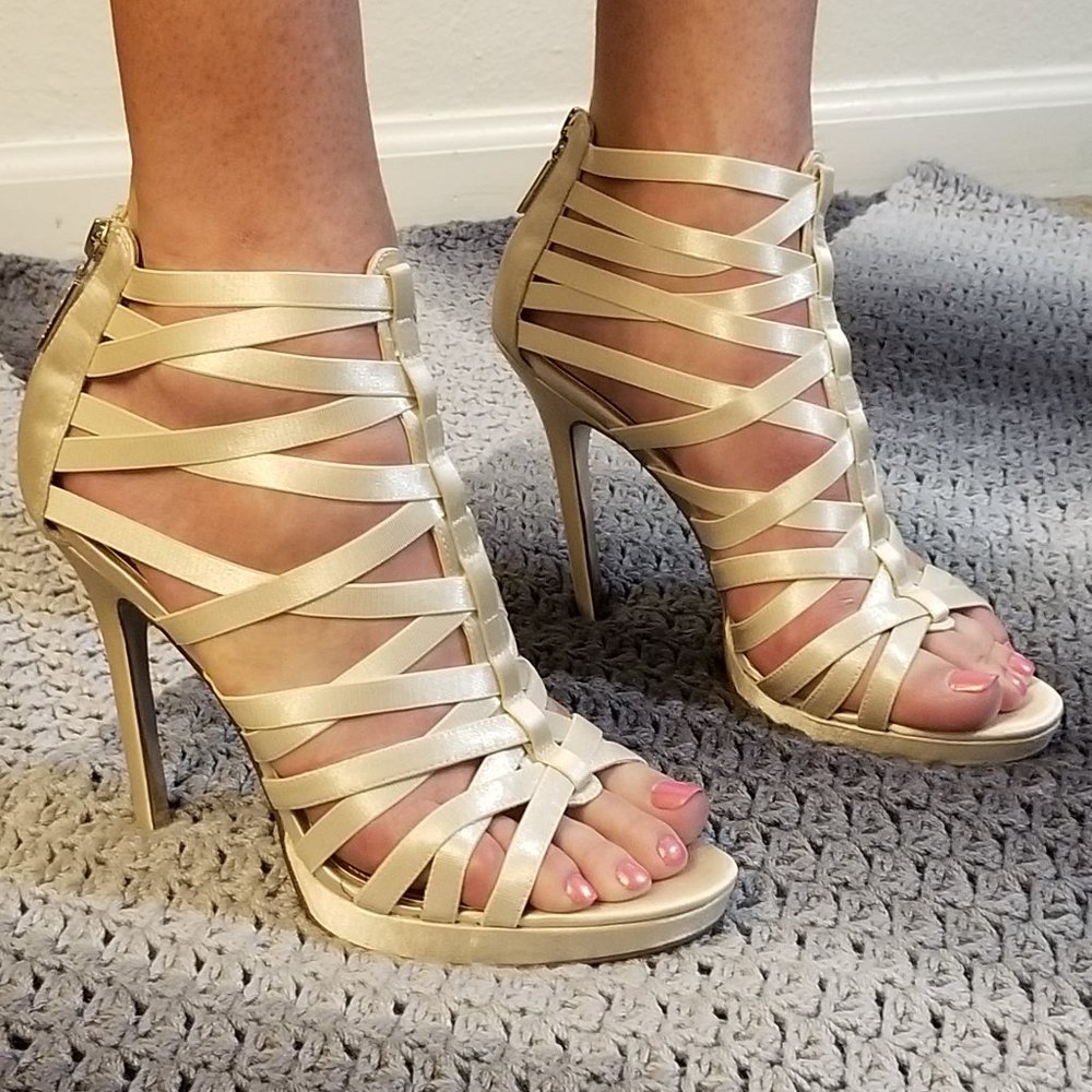 Nina - Bouvier, Ivory Strappy Evening Sandals